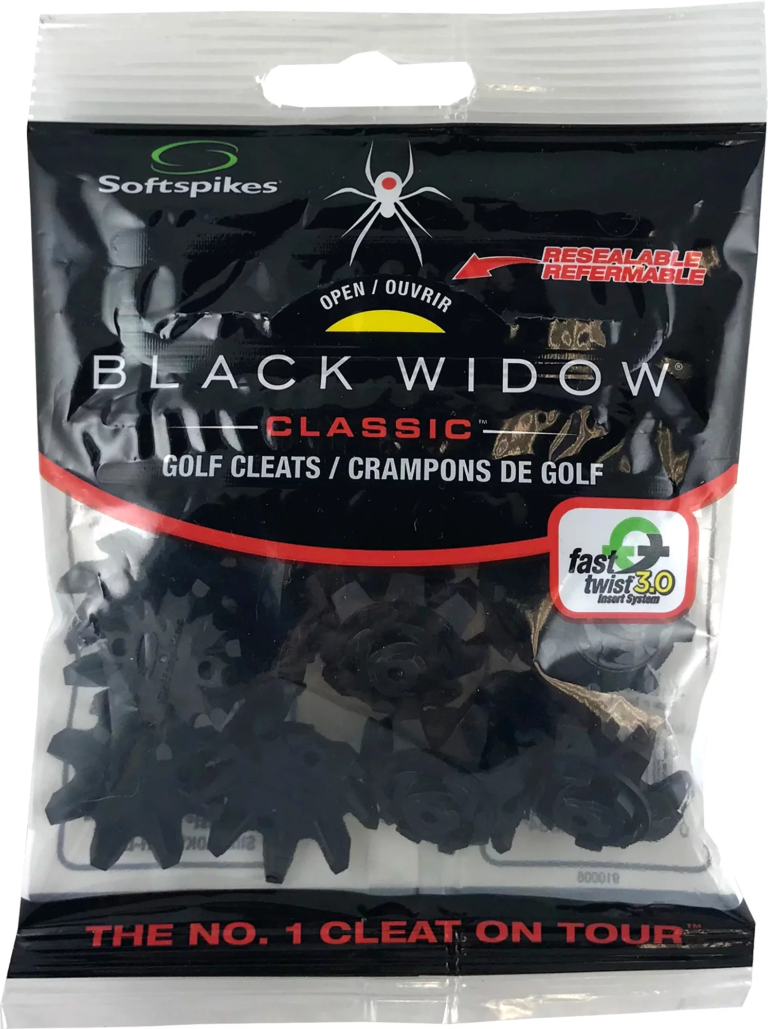 Softspikes Black Widow Fast Twist Golf Spikes - 22 Pack 1 Softspikes Black Widow Fast Twist Golf Spikes - 22 Pack