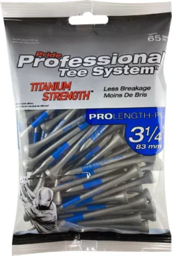 Pride PTS 3.25" Black Titanium Strength Wood Golf Tees - 65 Pack