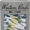 Western Birch Signature Emerald 2.75" Golf Tees - 50 Pack