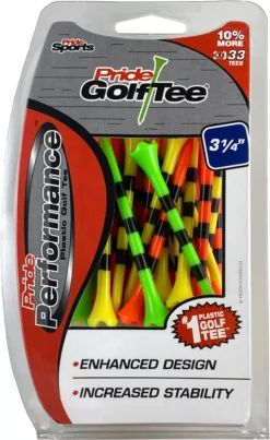 Pride Performance 3.25" Striped Fruit Mix Golf Tees - 33 Pack