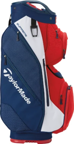 TaylorMade 2022 Supreme Cart Bag -Golf Master Shop 22SUPREMECB V9709501 REDWHITEBLUE SDE alt1