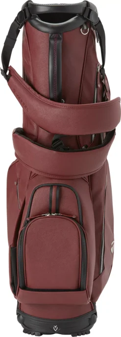 TaylorMade 2022 Vessel Lite Lux Stand Bag -Golf Master Shop 22VESSELLLSB V9709101 Burgundy FRT