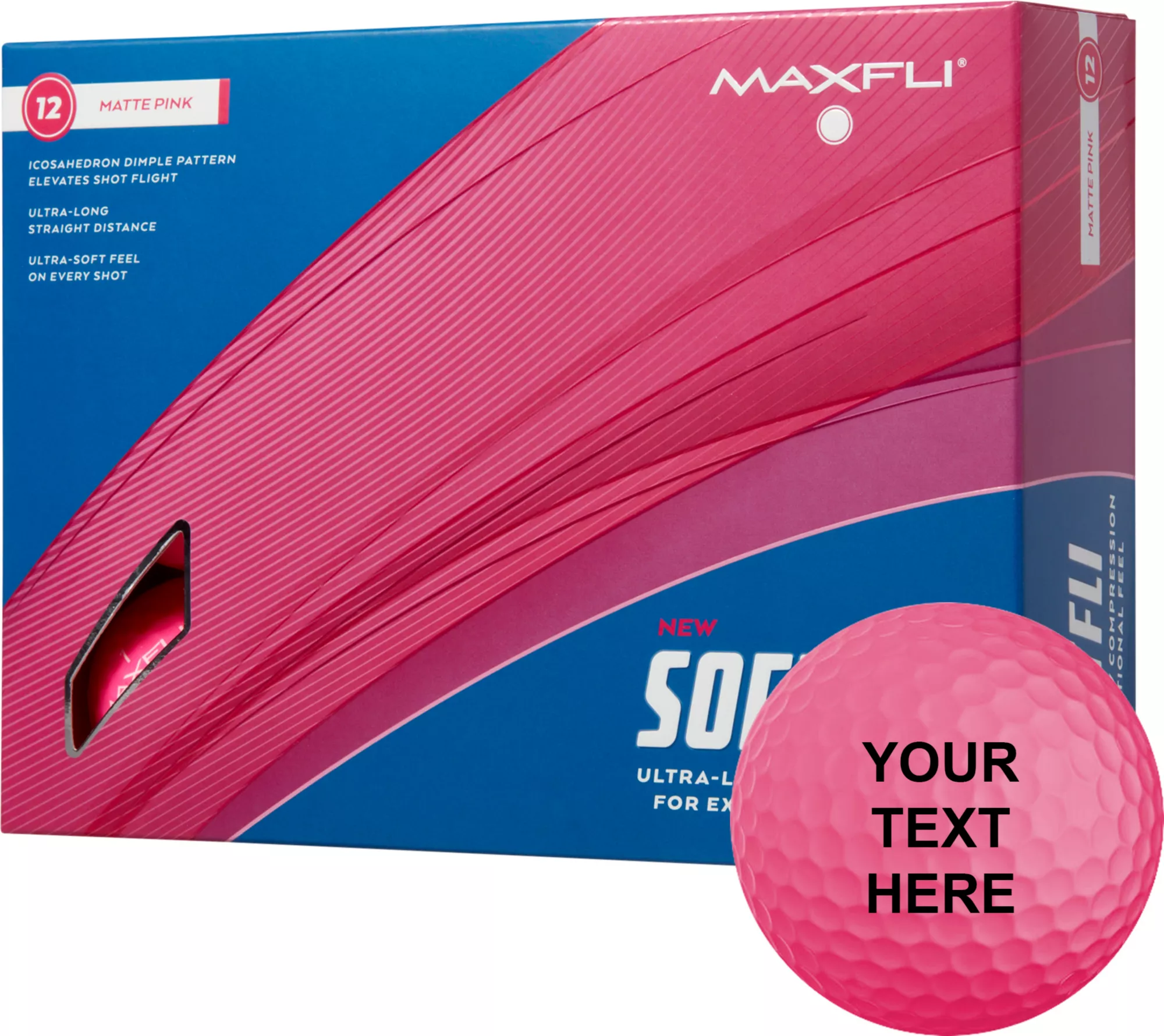 Maxfli 2023 Softfli Matte Pink Personalized Golf Balls 1 Maxfli 2023 Softfli Matte Pink Personalized Golf Balls