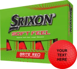 Golf Master Shop 3 Srixon 2023 Soft Feel Matte Red Personalized Golf Balls