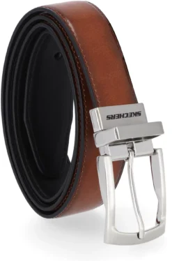 Skechers Men's 33 Mm Reversible Golf Belt -Golf Master Shop B30010 Cognac COIL