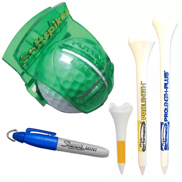 Softspikes Golf Ball Alignment Tool & 3 Pride Performance Tees 2 Softspikes Golf Ball Alignment Tool & 3 Pride Performance Tees - Image 2