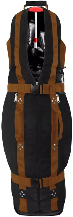 Club Glove Last Bag Collegiate Travel Cover With Stiff Arm -Golf Master Shop CGLBCOLLEGIATE TBLC2036 BLACKCOPPER OPN