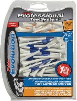 Pride PTS Evolution 1.5'' & 3.25'' White Golf Tees - 50 Pack -Golf Master Shop CPEV31450 B NOCOLOR DET alt1