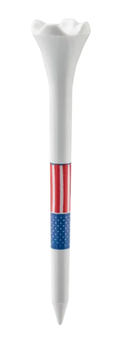 Pride 2.75'' American Flag Golf Tees - 33 Pack -Golf Master Shop EVUSA2343075B White DET
