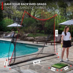 Rukket Sports Haack Golf Net With Tri Turf Matt -Golf Master Shop HACK200 NOCOLOR DET alt1