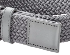 Walter Hagen Men's Solid Color Braided Golf Belt -Golf Master Shop MGA15215 Grey DET alt3