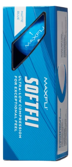 Maxfli 2023 Softfli Matte Blue Personalized Golf Balls -Golf Master Shop MX23SOFTFLIBLUP Black SLV