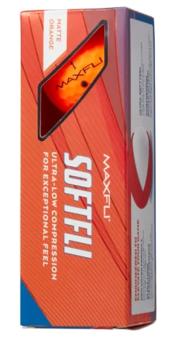 Maxfli 2023 Softfli Matte Orange Personalized Golf Balls -Golf Master Shop MX23SOFTFLIORGP Black SLV