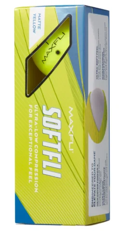 Maxfli 2023 Softfli Matte Yellow Personalized Golf Balls -Golf Master Shop MX23SOFTFLIYLWP Black SLV