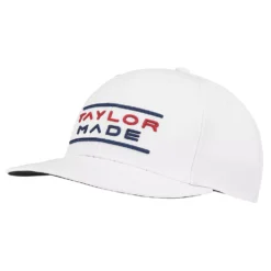 TaylorMade Men's Stretchfit Flatbill Golf Hat -Golf Master Shop TD661 WHT White AL