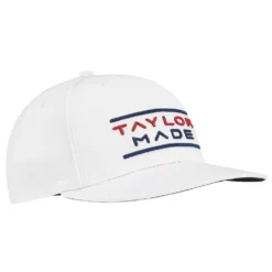 TaylorMade Men's Stretchfit Flatbill Golf Hat -Golf Master Shop TD661 WHT White AR
