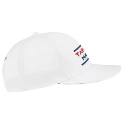 TaylorMade Men's Stretchfit Flatbill Golf Hat -Golf Master Shop TD661 WHT White SDE alt1