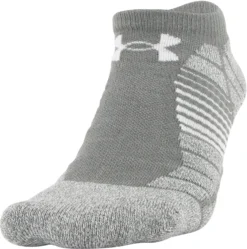 Under Armour Elevated Performance No Show Socks - 2 Pack -Golf Master Shop U685 GRY GravityGreen FRT alt1