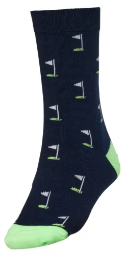 Walter Hagen Men's Novelty Crew Golf Socks - 2 Pack -Golf Master Shop WHG15416 NavyGrey AL alt1
