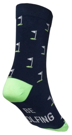 Walter Hagen Men's Novelty Crew Golf Socks - 2 Pack -Golf Master Shop WHG15416 NavyGrey BCK